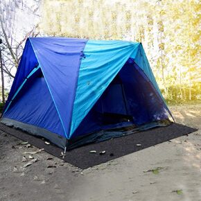 Camping Tent Carpet Mat，Large Waterproof Outdoor Picnic Blanket—Backing prevents liquid penetration，Soft Material, Multi Use Outdoor Blanket，Handy Mat with Strap，Washable (7'6" x 8'6")