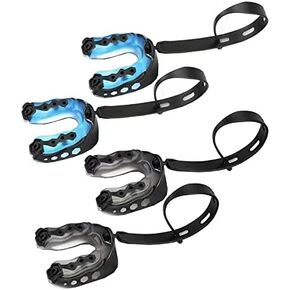MXiiXM 4Pcs Football Mouth Guard with Strap, Soft Youth Mouth Guard Professional Sports Mouthguard for Football, Boxing, MMA, Lacrosse Goggles, Hockey, Rugby & Basketball