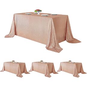 Fitable Sequin Gold Table Runners, Pack of 6-12 x 72 Inch - Sparkle and Glitter Fabric Table Decorations for Event Party, Birthday, Dining