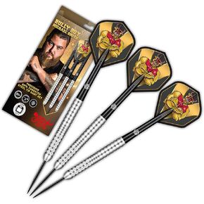 Shot! Darts Steel Tip, Michael Smith Bully Boy Precision (22g/23g/24g/25g), 90% Tungsten Barrel, Handcrafted Professional Dart Set & Flights Made in New Zealand, Metal Tip for Bristle Dartboard