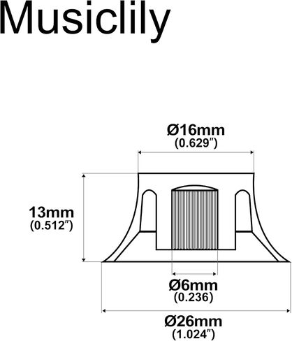 Musiclily Metric LP Guitar Top Hat Bell Knobs Tone Volume Control Knobs for Epiphone Les Paul SG Style Import Electric Guitarr, Amber (Set of 4) in Saudi Arabia