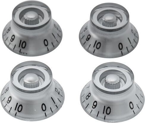 Musiclily Metric LP Guitar Top Hat Bell Knobs Tone Volume Control Knobs for Epiphone Les Paul SG Style Import Electric Guitarr, Amber (Set of 4) in Saudi Arabia