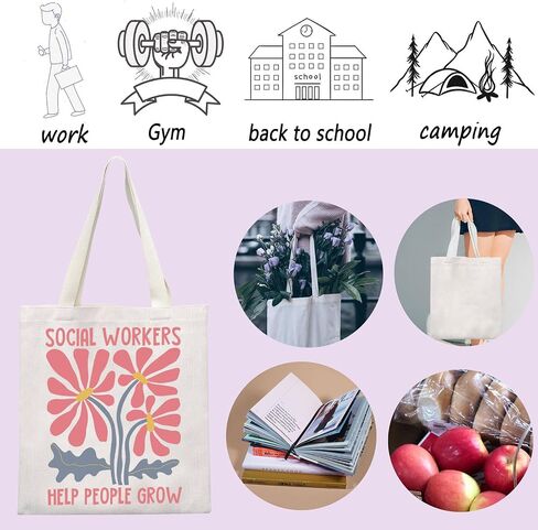 ENSIANTH Social Worker Appreciation Gift MSW Team Tote Bag Volunteer Gift Social Work Month Gift BSW Graduation Gift in Saudi Arabia