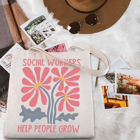 ENSIANTH Social Worker Appreciation Gift MSW Team Tote Bag Volunteer Gift Social Work Month Gift BSW Graduation Gift in Saudi Arabia