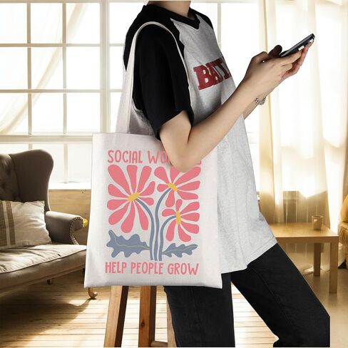 ENSIANTH Social Worker Appreciation Gift MSW Team Tote Bag Volunteer Gift Social Work Month Gift BSW Graduation Gift in Saudi Arabia