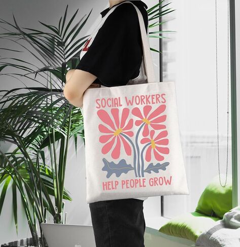 ENSIANTH Social Worker Appreciation Gift MSW Team Tote Bag Volunteer Gift Social Work Month Gift BSW Graduation Gift in Saudi Arabia