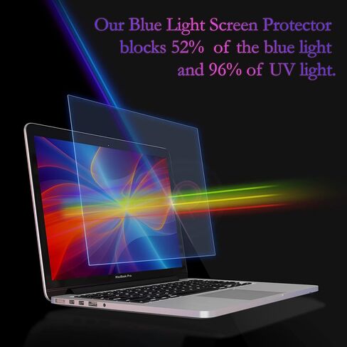 Anti Blue light screen protector (2 pack) for Macbook Air 13 inch (Released in 2010-2017). Filter out Blue Light and relieve computer eye strain to help you sleep better in Kuwait