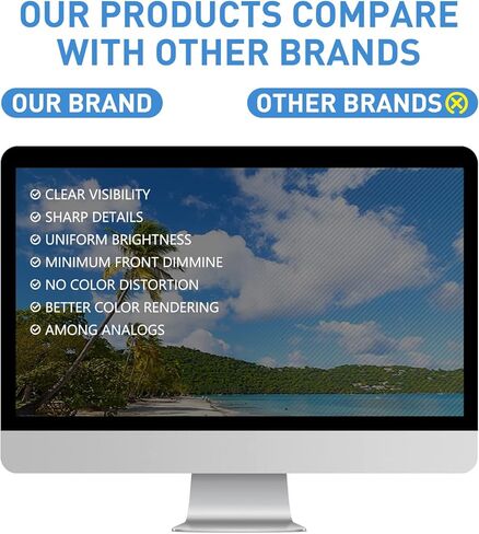 مرشح شاشة خصوصية للكمبيوتر مقاس 16 بوصة لشاشة سطح المكتب المربعة بنسبة عرض إلى ارتفاع 16:9 - مضاد للوهج - يحجب 96% من الأشعة فوق البنفسجية - مضاد للخدش in Kuwait