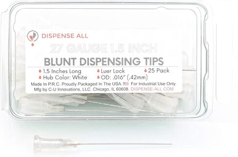 14 Gauge 1.5 Inch Blunt Tipped Dispensing Needles, Luer Lock, 10 Count in Saudi Arabia