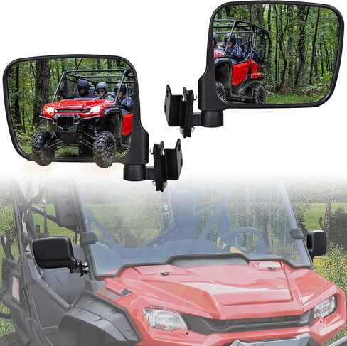 SAUTVS Adjustable Side Mirrors for Honda Pioneer 1000 16-24, High-definition Clear Wider Folding Exterior Side Rearview Mirror for Honda Pioneer 1000 2016-2024 Accessories, 2PC, Replace# 0SV05-HL4-202 in Saudi Arabia