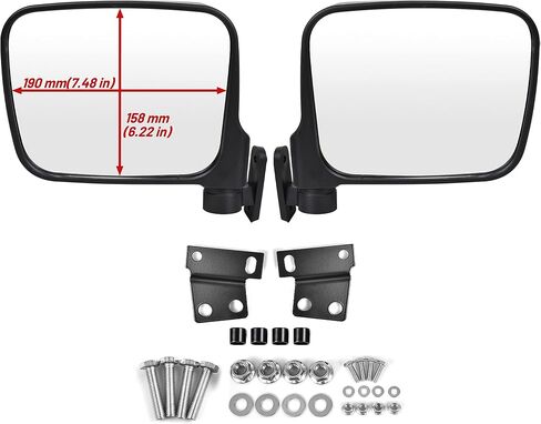 SAUTVS Adjustable Side Mirrors for Honda Pioneer 1000 16-24, High-definition Clear Wider Folding Exterior Side Rearview Mirror for Honda Pioneer 1000 2016-2024 Accessories, 2PC, Replace# 0SV05-HL4-202 in Saudi Arabia