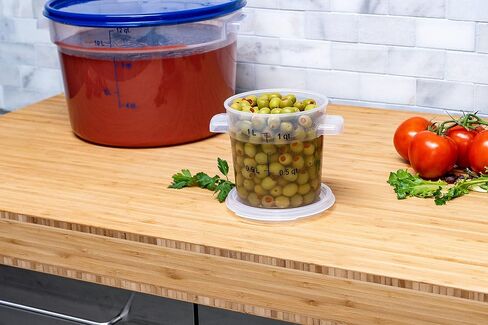 منتجات Carlisle FoodService، حاوية تخزين الطعام المستديرة Storplus بتصميم قابل للتكديس لتقديم الطعام والبوفيهات والمطاعم والبولي بروبيلين (Pp)، 1 لتر، شفاف in Saudi Arabia
