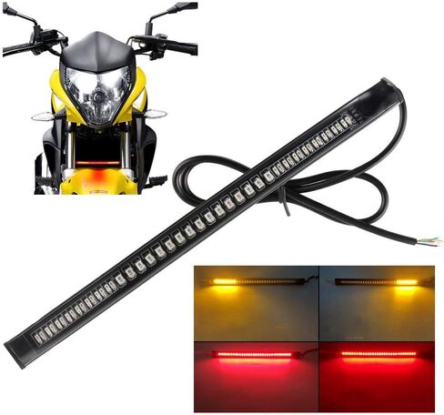 Sidaqi 40W 40-LED أضواء خلفية للدراجات النارية DC12V مع دعامة لوحة الترخيص، الفرامل المدمجة / DRL / إشارات الانعطاف استبدال أضواء الذيل لهارلي هوندا ياماها سوزوكي كاواساكي (مدخن) in Kuwait
