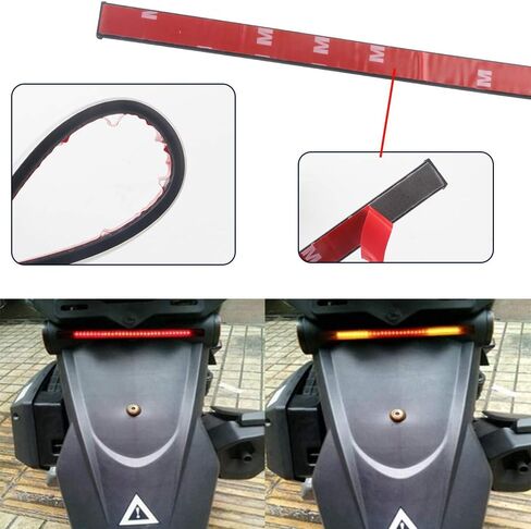 Sidaqi 40W 40-LED أضواء خلفية للدراجات النارية DC12V مع دعامة لوحة الترخيص، الفرامل المدمجة / DRL / إشارات الانعطاف استبدال أضواء الذيل لهارلي هوندا ياماها سوزوكي كاواساكي (مدخن) in Kuwait