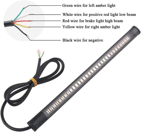 Sidaqi 40W 40-LED أضواء خلفية للدراجات النارية DC12V مع دعامة لوحة الترخيص، الفرامل المدمجة / DRL / إشارات الانعطاف استبدال أضواء الذيل لهارلي هوندا ياماها سوزوكي كاواساكي (مدخن) in Kuwait