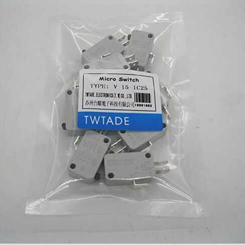 TWTADE / 10 قطع عالمية لباب الميكروويف وفريزر مايكرو الحد من سلسلة التبديل AC/DC 125V 250V V-15-1C25 Snap Action لـ Arduino in Saudi Arabia