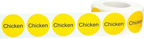 Yellow with Black Carne Asada Circle Dot Adhesive Stickers, 1 Inch Round Labels, 500 Total Stickers in Saudi Arabia