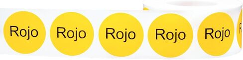Yellow with Black Carne Asada Circle Dot Adhesive Stickers, 1 Inch Round Labels, 500 Total Stickers in Saudi Arabia