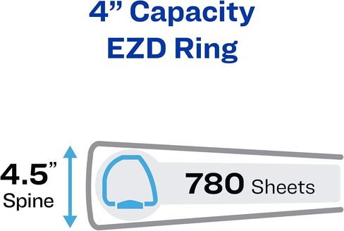 Avery Heavy-Duty View 3 Ring Binder, 4 Inch One Touch EZD Rings, 4.5 Inch Spine, 1 Purple Binder (79813) in Saudi Arabia