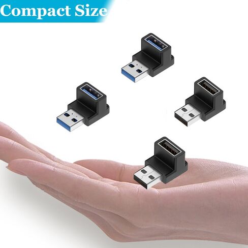 4 حزمة 10 جيجابت في الثانية USB 3.1 ذكر إلى أنثى محول الزاوية اليمنى لأعلى ولأسفل زاوية 90 درجة USB 3.0 موصل يدعم 3A شحن سريع للكمبيوتر، الكمبيوتر الشخصي، سطح المكتب، الكمبيوتر المحمول، محور USB، شاحن USB in Kuwait