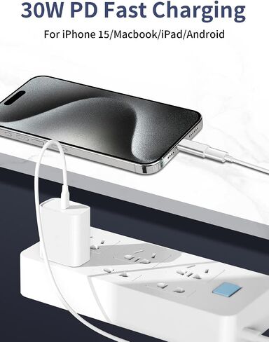 محول HianDier Lighting إلى USB C لمحول iPhone 15، محول إضاءة أنثى إلى USB C ذكر لهاتف iPhone 15 Pro Max Plus وiPad Air وSamsung، يدعم نقل البيانات والشحن، وليس للصوت/OTG، فضي in Kuwait