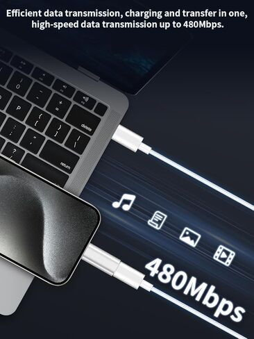 محول HianDier Lighting إلى USB C لمحول iPhone 15، محول إضاءة أنثى إلى USB C ذكر لهاتف iPhone 15 Pro Max Plus وiPad Air وSamsung، يدعم نقل البيانات والشحن، وليس للصوت/OTG، فضي in Kuwait