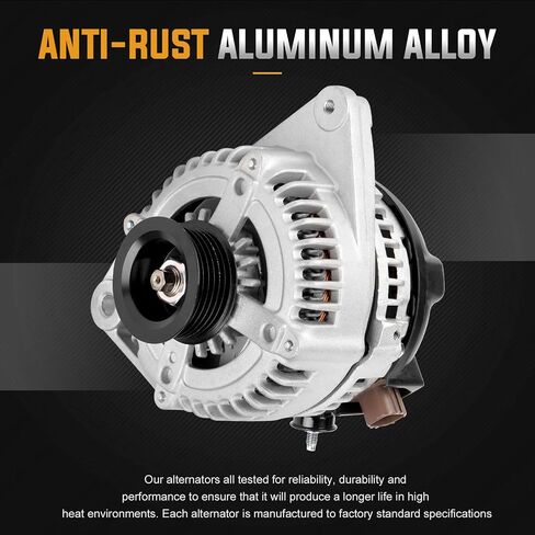 Alternator Replacement Compatible with 2012 2013 2014 2015 Toyota Camry, 2009-2012 RAV-4, 2011-2016 Scion tC Replace 27060-0V010-84, 11402, 104210-2270, 210-0722, 9664219-227 in Saudi Arabia