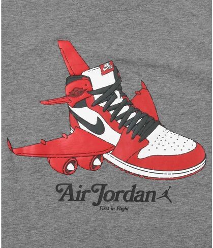 قمصان وتي شيرتات رياضية للأولاد من Jordan Aj1 Takeoff مقاس XL، اللون: رمادي/أحمر/أبيض in Kuwait