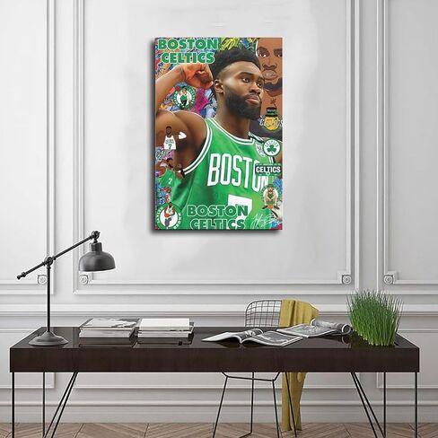 BAOGELI Larry Bird Poster Basketball Picture Canvas Poster Wall Art Decor Print Picture Paintings for Living Room Bedroom Decoration Unframe:12x18inch(30x45cm) in Saudi Arabia