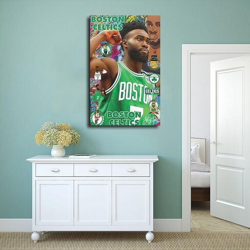 BAOGELI Larry Bird Poster Basketball Picture Canvas Poster Wall Art Decor Print Picture Paintings for Living Room Bedroom Decoration Unframe:12x18inch(30x45cm) in Saudi Arabia