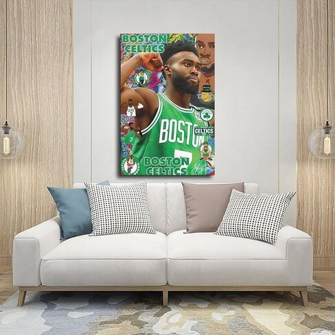 BAOGELI Larry Bird Poster Basketball Picture Canvas Poster Wall Art Decor Print Picture Paintings for Living Room Bedroom Decoration Unframe:12x18inch(30x45cm) in Saudi Arabia