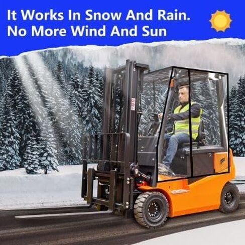 غطاء رافعة شوكية، غطاء مطر للرافعة الشوكية بسعة تصل إلى 6000 رطل، نافذة شفافة من البولي فينيل كلوريد مقاومة للرياح ومقاومة للماء، حاوية كابينة رافعة شوكية شفافة عالمية (سعة أكثر من 6000 رطل، ملاءمة عالمية) in Kuwait