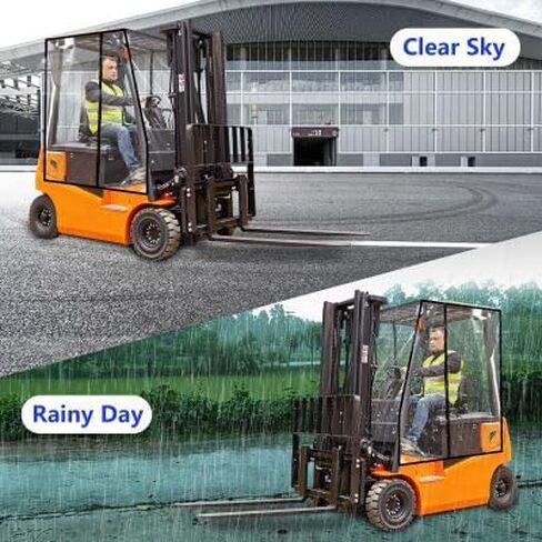 غطاء رافعة شوكية، غطاء مطر للرافعة الشوكية بسعة تصل إلى 6000 رطل، نافذة شفافة من البولي فينيل كلوريد مقاومة للرياح ومقاومة للماء، حاوية كابينة رافعة شوكية شفافة عالمية (سعة أكثر من 6000 رطل، ملاءمة عالمية) in Kuwait