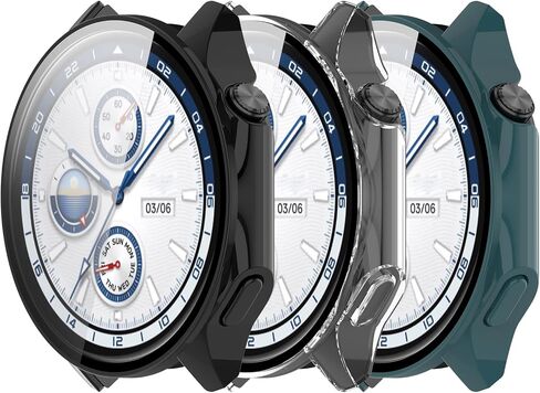 Case Intended for OnePlus Watch 2, Case with Screen Protector [Tempered Glass] Full Around Hard PC Protective Case for for OnePlus Watch 2 Smartwatch Accessories (6Colors) in Saudi Arabia