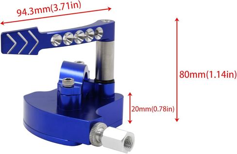 7/8 Universal Billet Throttle Thumb Assembly Compatible with Yamaha Banshee Raptor 350 660 700 HD TRX 400EX 250/450R Suzuki LTR450 250 500 LTZ400 250 500R Kawasaki Blue in Saudi Arabia