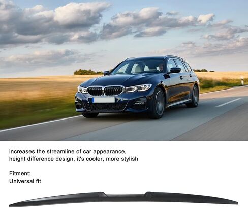 134 cm Car Trunk Lip Rear Trunk Wing, KIMISS Rear Wing 52.76 Inch Rubber Trunk Lid Tailgate Spoiler Wing Three Stage Splicing Design Universal Fit in Saudi Arabia