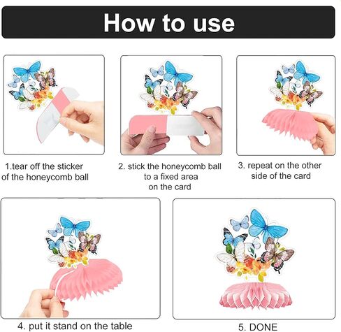 Honeycomb Decorations Tabletop,9 Pcs Butterfly Birthday Party Centerpieces Supplies,Birthday Party Supplies for women,girls Party Favor, kids party Decorations Tabletop,wedding Decorations in Saudi Arabia