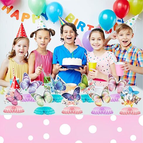 Honeycomb Decorations Tabletop,9 Pcs Butterfly Birthday Party Centerpieces Supplies,Birthday Party Supplies for women,girls Party Favor, kids party Decorations Tabletop,wedding Decorations in Saudi Arabia