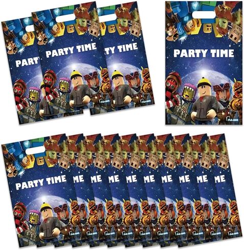 30 قطعة من Anwat 𝓡𝓸𝓫𝓵𝓸𝔁𝓼 حقائب هدايا لحفلات أعياد الميلاد ذات طابع كرتوني، أكياس Goodie Bag لتزيين حفلات أعياد الميلاد الكرتونية ذات طابع روبوتي. in Kuwait