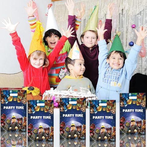 30 قطعة من Anwat 𝓡𝓸𝓫𝓵𝓸𝔁𝓼 حقائب هدايا لحفلات أعياد الميلاد ذات طابع كرتوني، أكياس Goodie Bag لتزيين حفلات أعياد الميلاد الكرتونية ذات طابع روبوتي. in Kuwait