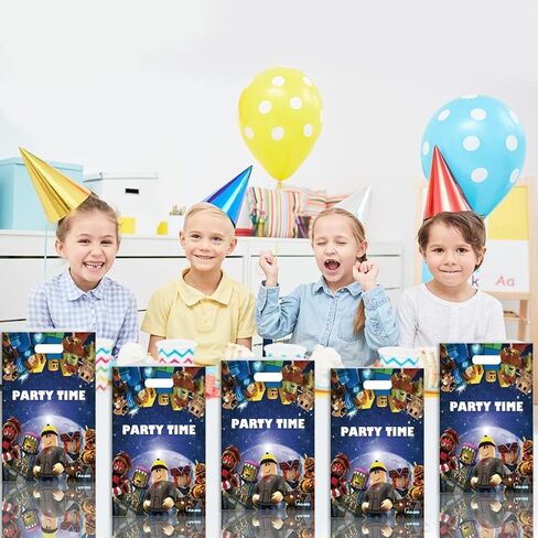 30 قطعة من Anwat 𝓡𝓸𝓫𝓵𝓸𝔁𝓼 حقائب هدايا لحفلات أعياد الميلاد ذات طابع كرتوني، أكياس Goodie Bag لتزيين حفلات أعياد الميلاد الكرتونية ذات طابع روبوتي. in Kuwait