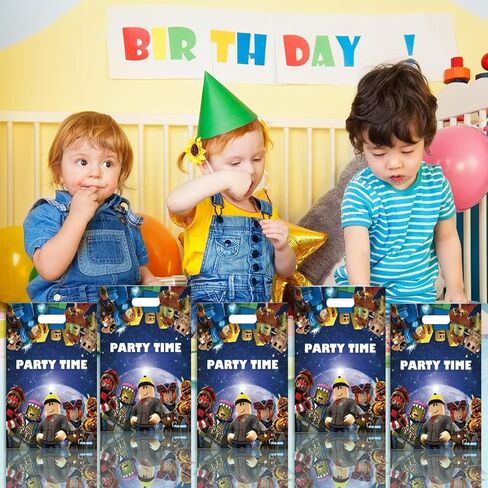 30 قطعة من Anwat 𝓡𝓸𝓫𝓵𝓸𝔁𝓼 حقائب هدايا لحفلات أعياد الميلاد ذات طابع كرتوني، أكياس Goodie Bag لتزيين حفلات أعياد الميلاد الكرتونية ذات طابع روبوتي. in Kuwait