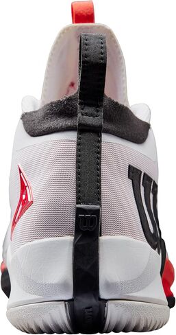 WILSON Rush Pro Tour Mid Mens Tennis Shoes - White/Black/Red/D Medium / 13.0 in Saudi Arabia