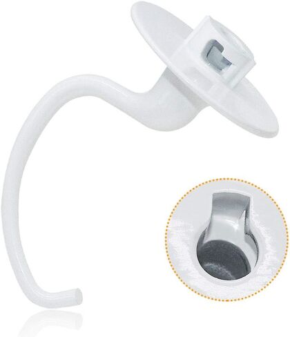 خطاف عجين مطلي مضاد للالتصاق K45DH بديل لخلاط المطبخ مساعد KSM150 ksm90 k45 KSM5 KSM500 لخلاطات حامل الرأس المائل 4.5/5.0 (أبيض) in Kuwait