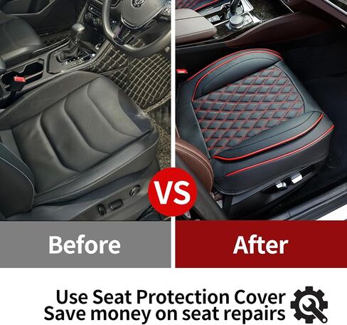 2 Pack Car Seat Covers Luxury Bottom Seat Cover,Front,Fully Wrapped with Storage Pocket,Waterproof and Anti-Slip,Fit 95% Vehicles（Beige） in Saudi Arabia