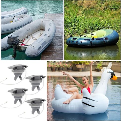 ملحقات لوحة التجديف من BESPORTBLE، 4 قطع من قابس مرتبة الهواء لصمام الهواء، محول صمام الهواء لقارب بوسطن، قارب قابل للنفخ، ملحقات لوح التجديف الحلزوني in Kuwait