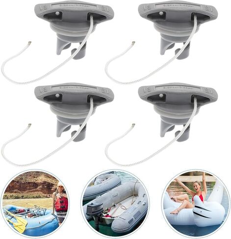 ملحقات لوحة التجديف من BESPORTBLE، 4 قطع من قابس مرتبة الهواء لصمام الهواء، محول صمام الهواء لقارب بوسطن، قارب قابل للنفخ، ملحقات لوح التجديف الحلزوني in Kuwait