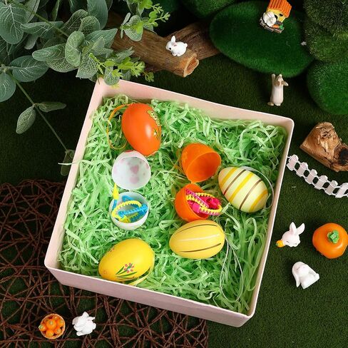 12 عشب عيد الفصح الملون، 8.47 أونصة، تمزيق الورق، عشب عيد الفصح، لون الحلوى، عشب عيد الفصح لحشو سلة عيد الفصح، حشو ديكور البيض الإبداعي، صندوق تزيين الحفلات، مستلزمات التعبئة والتغليف in Saudi Arabia