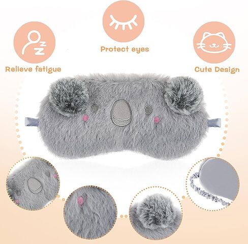3 قطع قناع نوم للأطفال، مجموعة قناع عين قطيفة لطيف للفتيات، تصميم حيوان مضحك، غطاء عين للنوم، أقنعة نوم ناعمة قابلة للتعديل للنساء والأطفال والبالغين، لوازم حفلات السفر بيجامة in Kuwait
