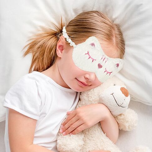 3 قطع قناع نوم للأطفال، مجموعة قناع عين قطيفة لطيف للفتيات، تصميم حيوان مضحك، غطاء عين للنوم، أقنعة نوم ناعمة قابلة للتعديل للنساء والأطفال والبالغين، لوازم حفلات السفر بيجامة in Kuwait